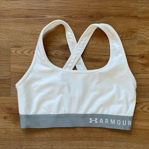 UA underarmour crossback sports bra white
